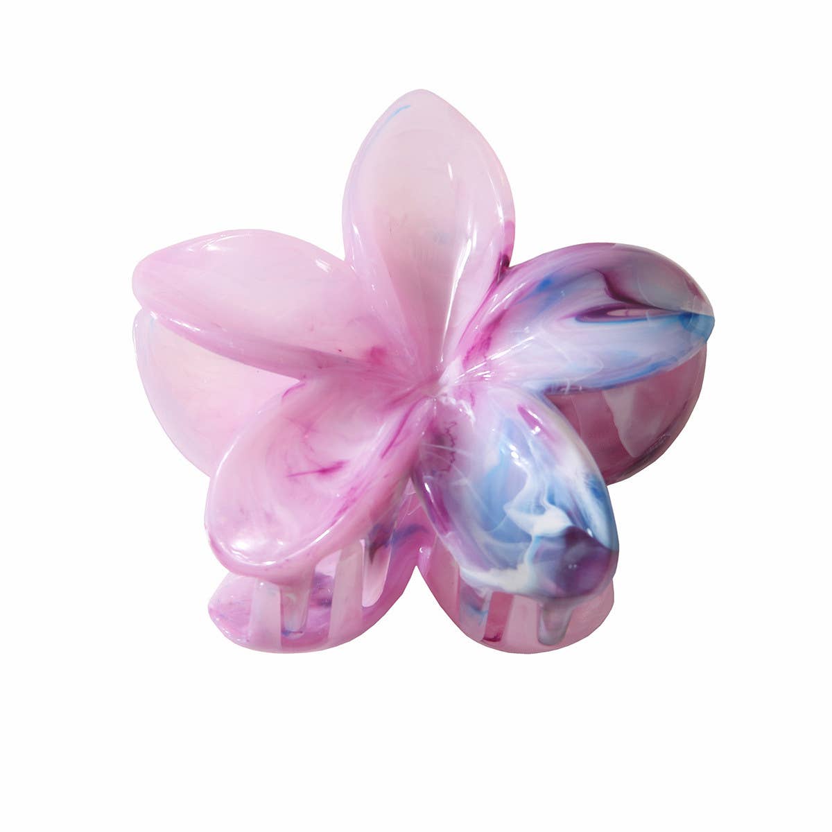 Marble Flower Hair Claw - Two-Tone Petal Clip_CWAHA1040