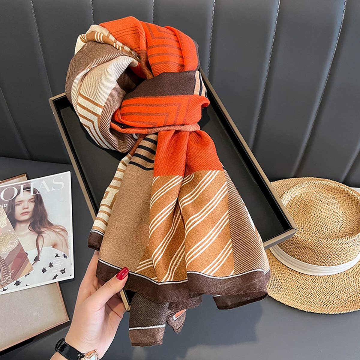 New Winter Plaid Scarf for Women - Warm&Versatile_CWASC0592