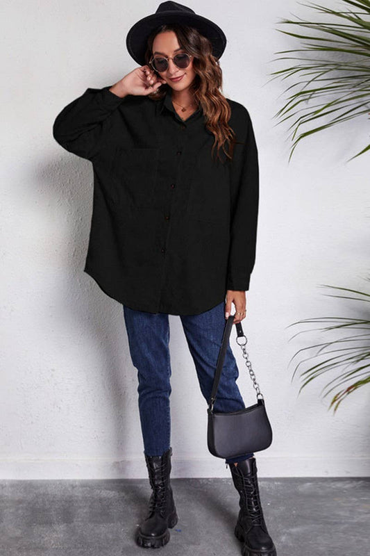 CWOCO1170_LOOSE CORDUROY DROPPED SHOULDER SHIRT JACKET