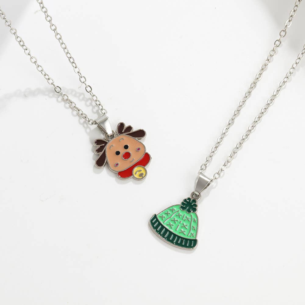 ALLOY DRIPPING OIL CARTOON CHRISTMAS ORNAMENT