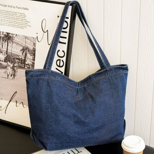 Casual denim single-shoulder underarm bag