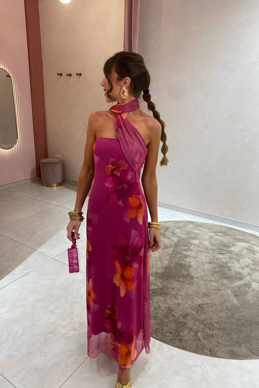 CWDMD5699_SLEEVELESS BACKLESS TIE BODYCON CASUAL DRESS