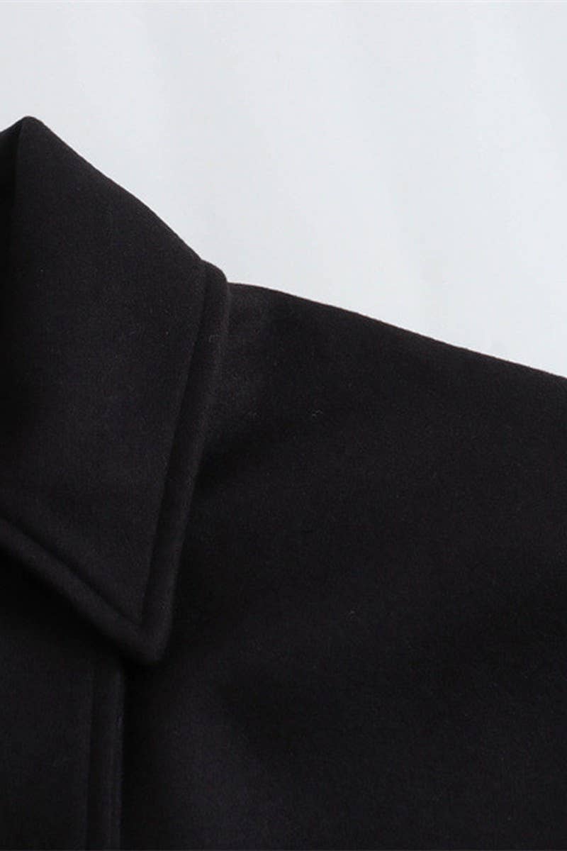 CWOCO1094_SOLID COLOR LAPEL POCKET LONG SLEEVE COAT