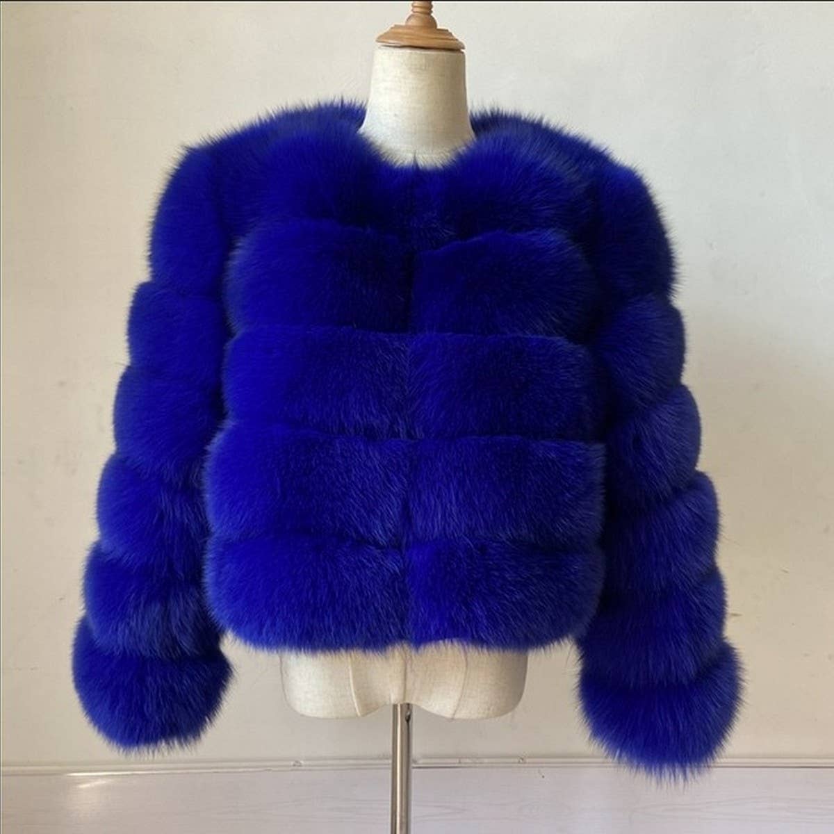 Faux Fur Short Coat for Women Long Sleeve