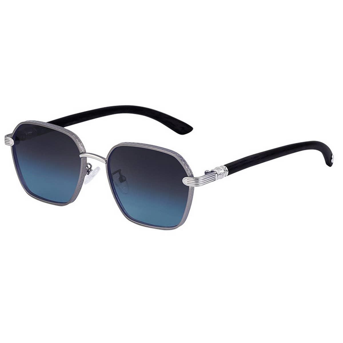 SQUARE FRAME IMITATION WOOD GRAIN TEMPLESUNGLASSES_CWASG0563