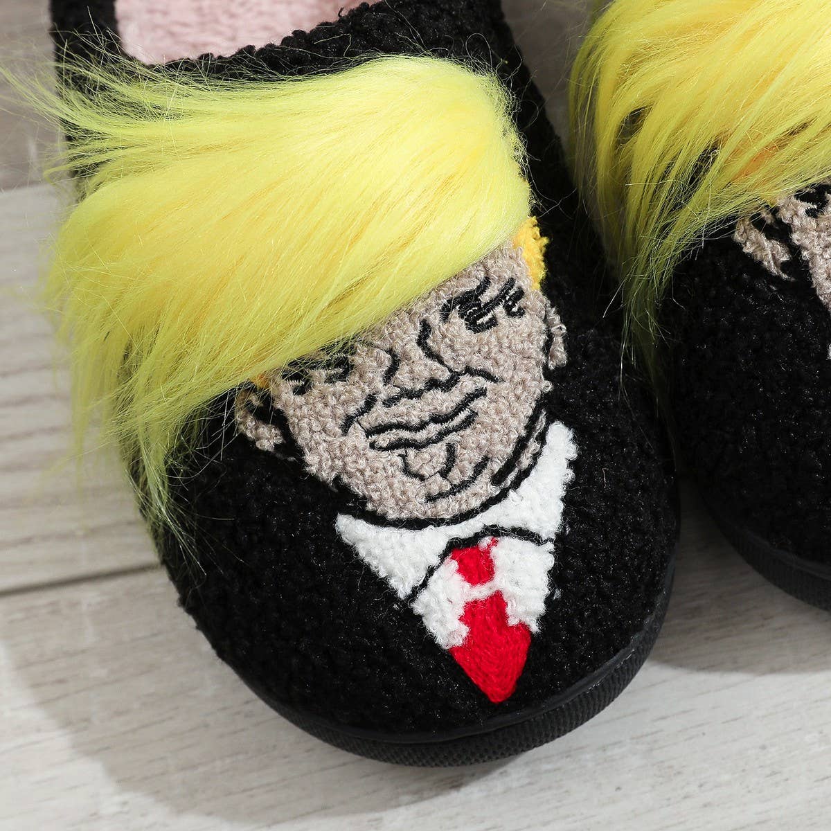 CREATIVE YELLOW HAIR FUN COTTON SLIPPERS