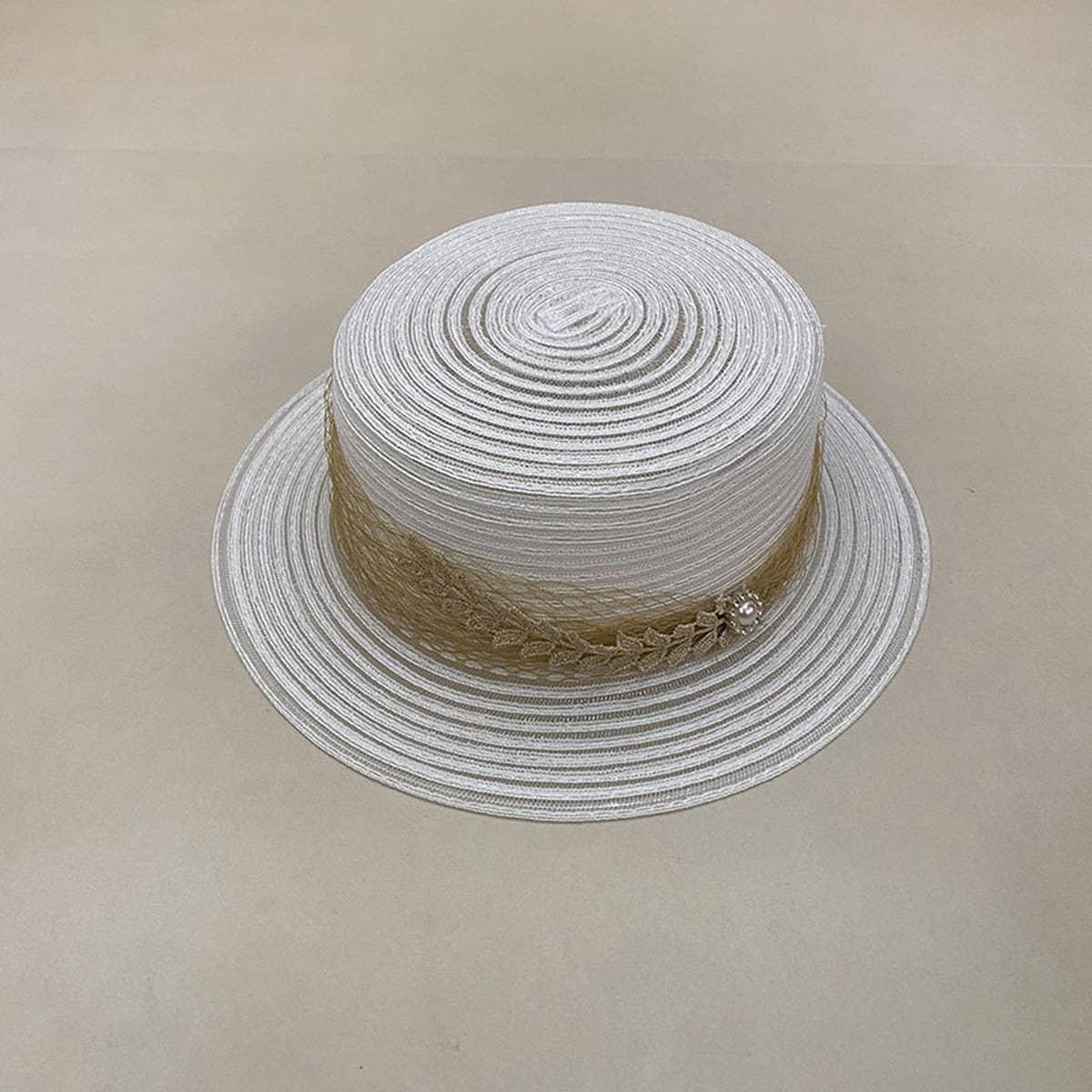 High-grade satin sun hat for women_CWAH3393