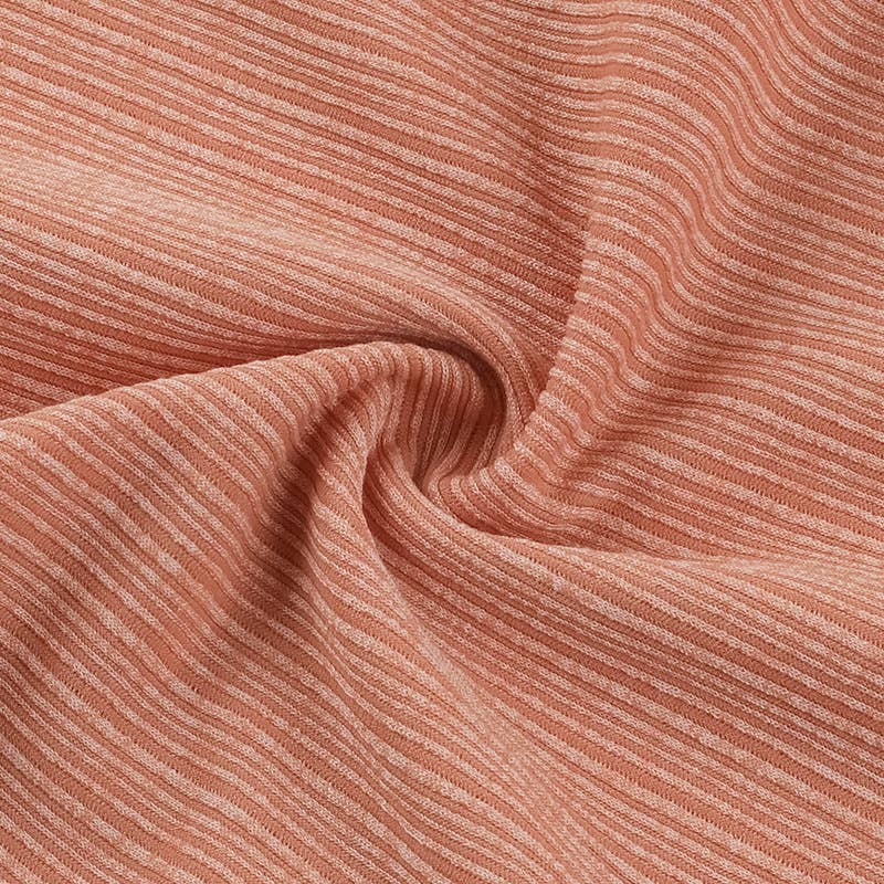 SLIM KNIT MACHINE EYE V-NECK LONG SLEEVE DRESS