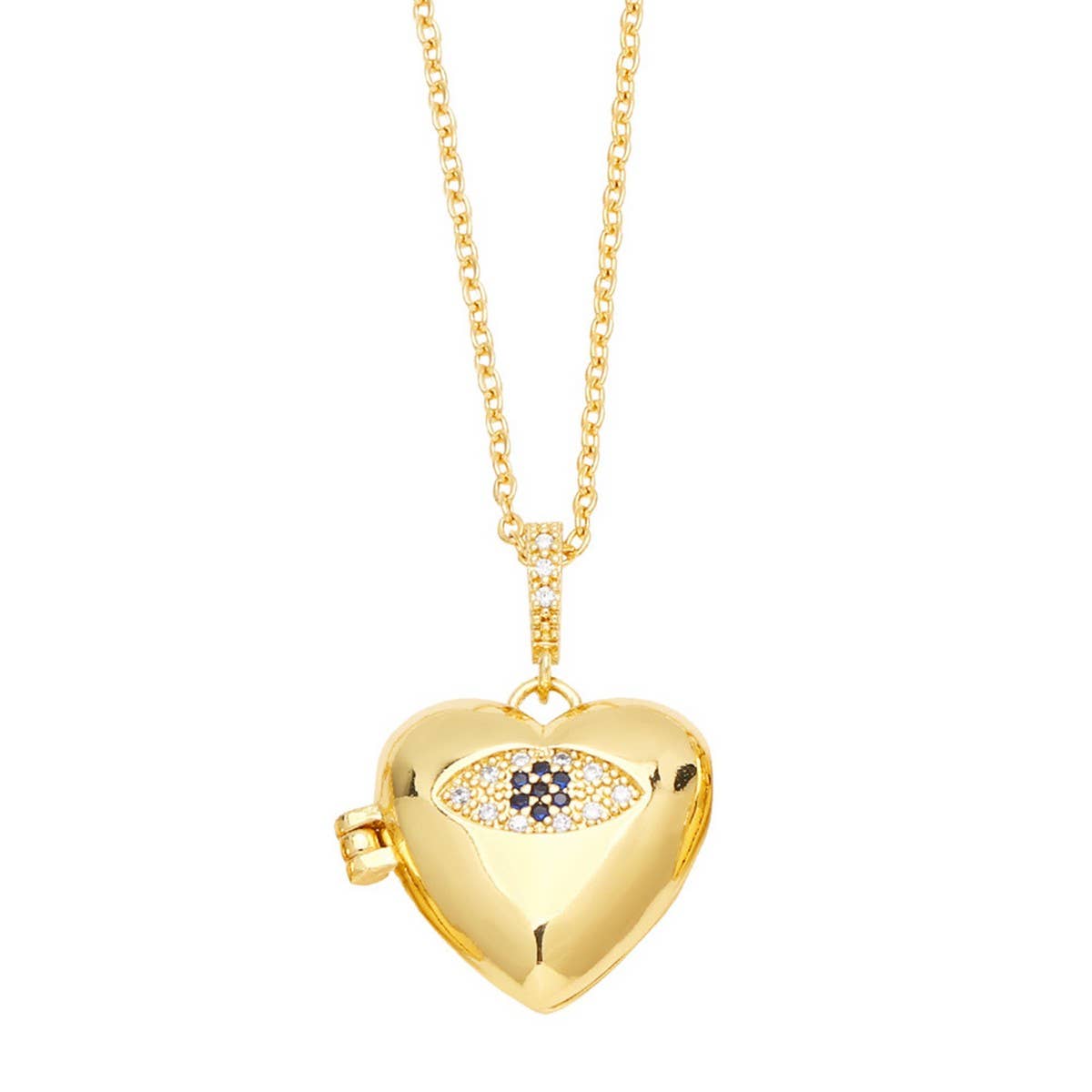 GOLD HEART SHAPED PENDANT NECKLACE