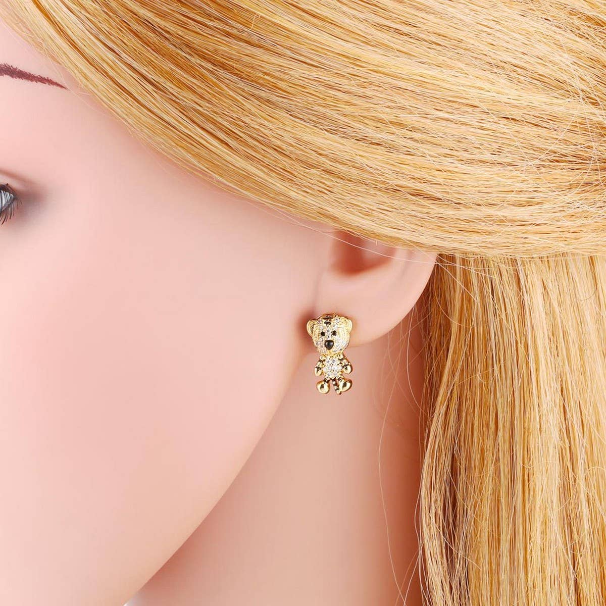 DIAMOND STUDDED TIGER EARRINGS