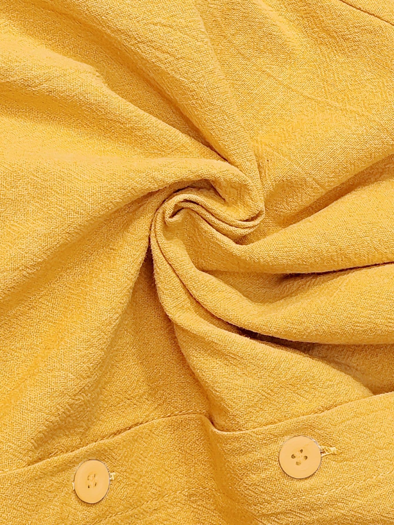 Solid-color long-sleeved cotton linen cardigan