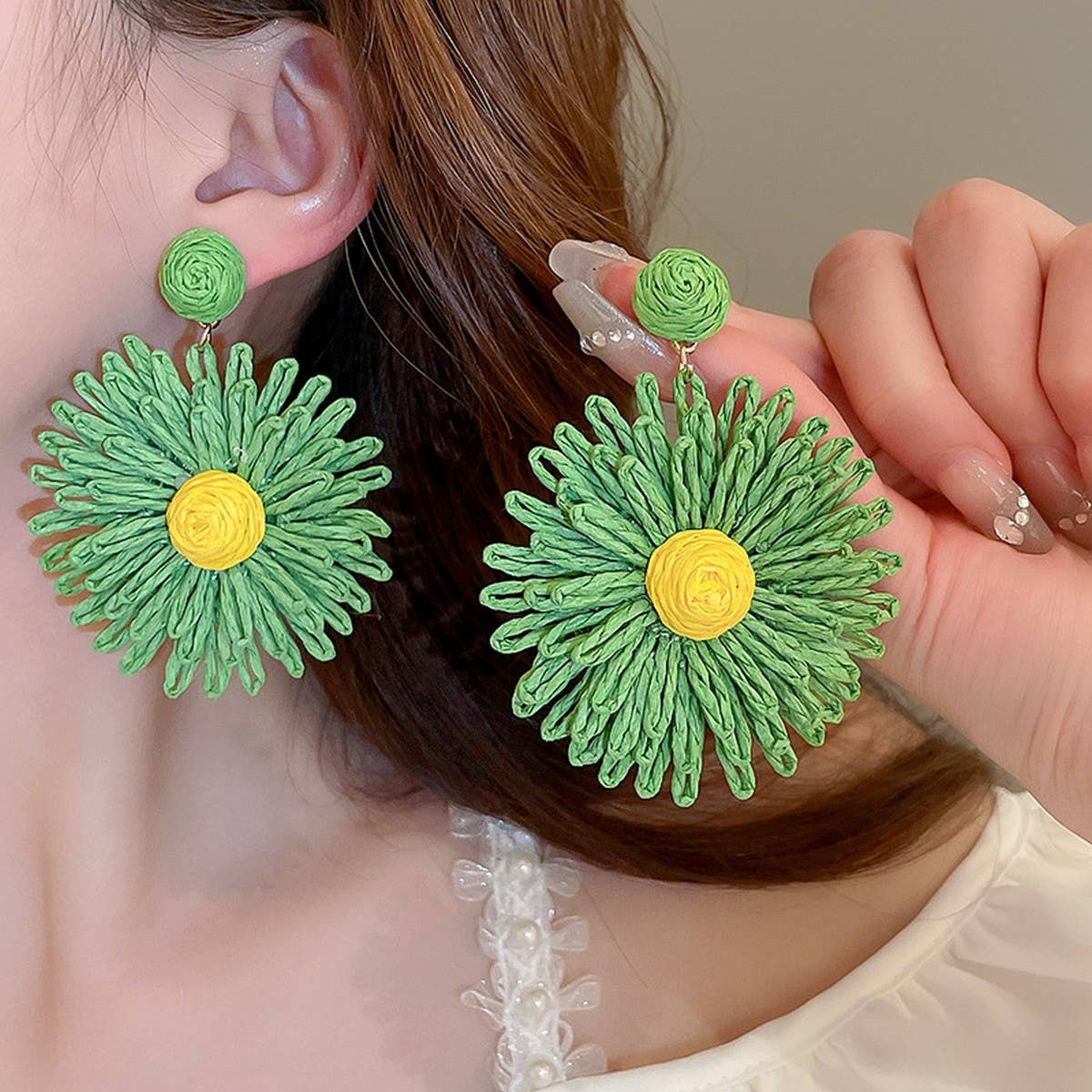 BOHEMIAN RETRO SUNFLOWER EARRINGS_CWAJE2048