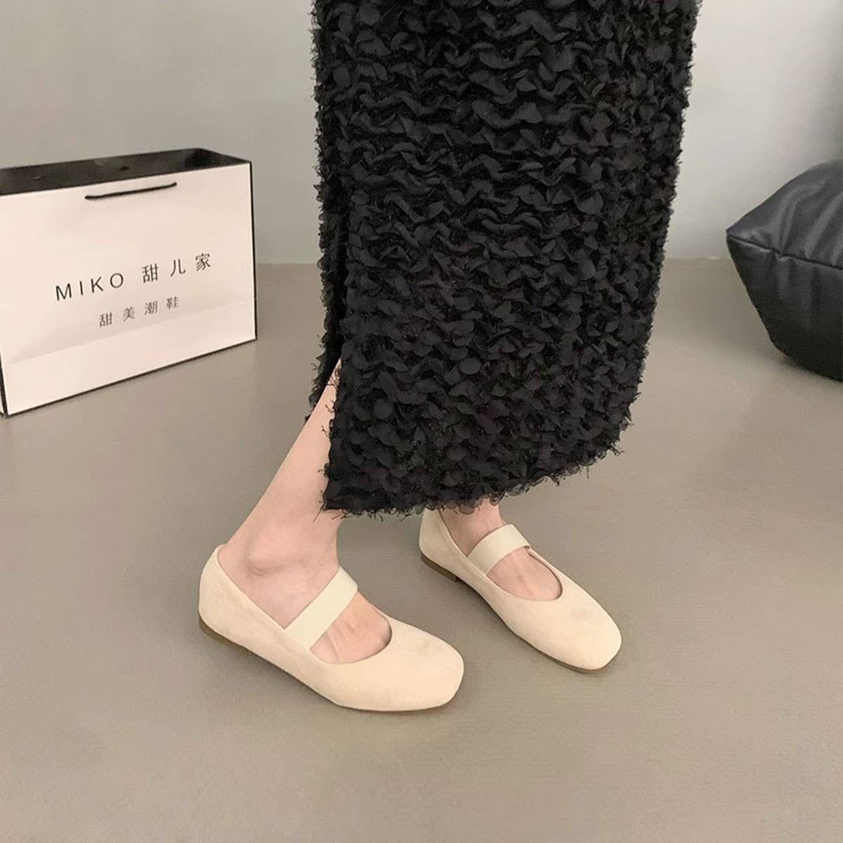 Red Ballet Flats Mary Janes for Dresses_CWSHF0134