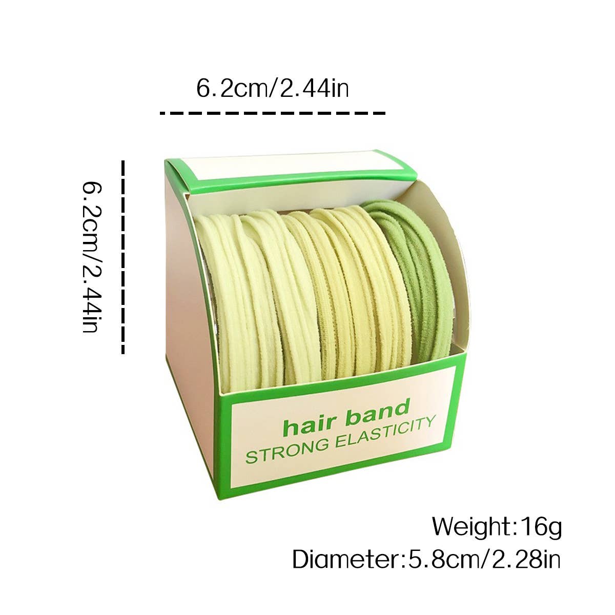 Five high-elasticity thick candy-color hair ties