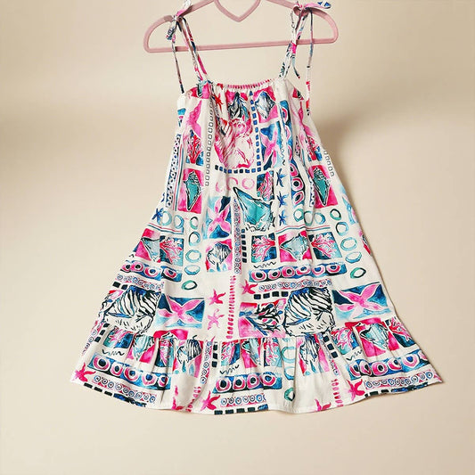 Sexy backless halter casual vacation dress