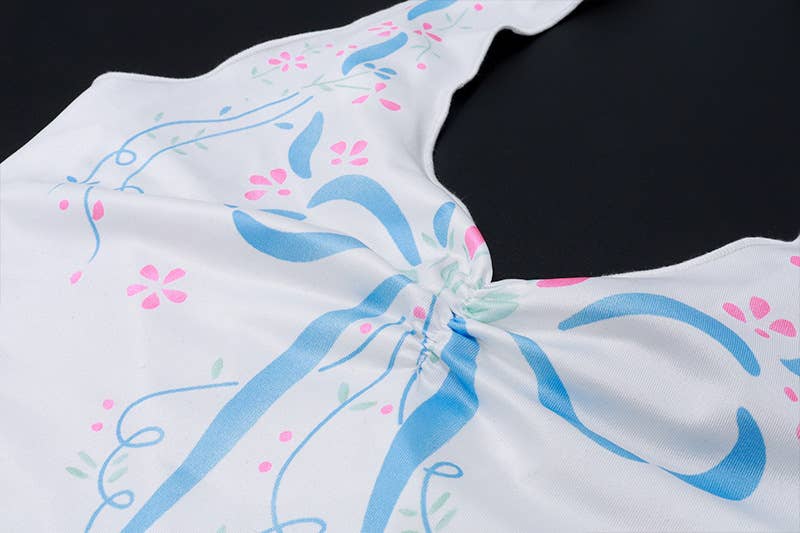 V-neck Low Cut Backless Cropped Halter Top