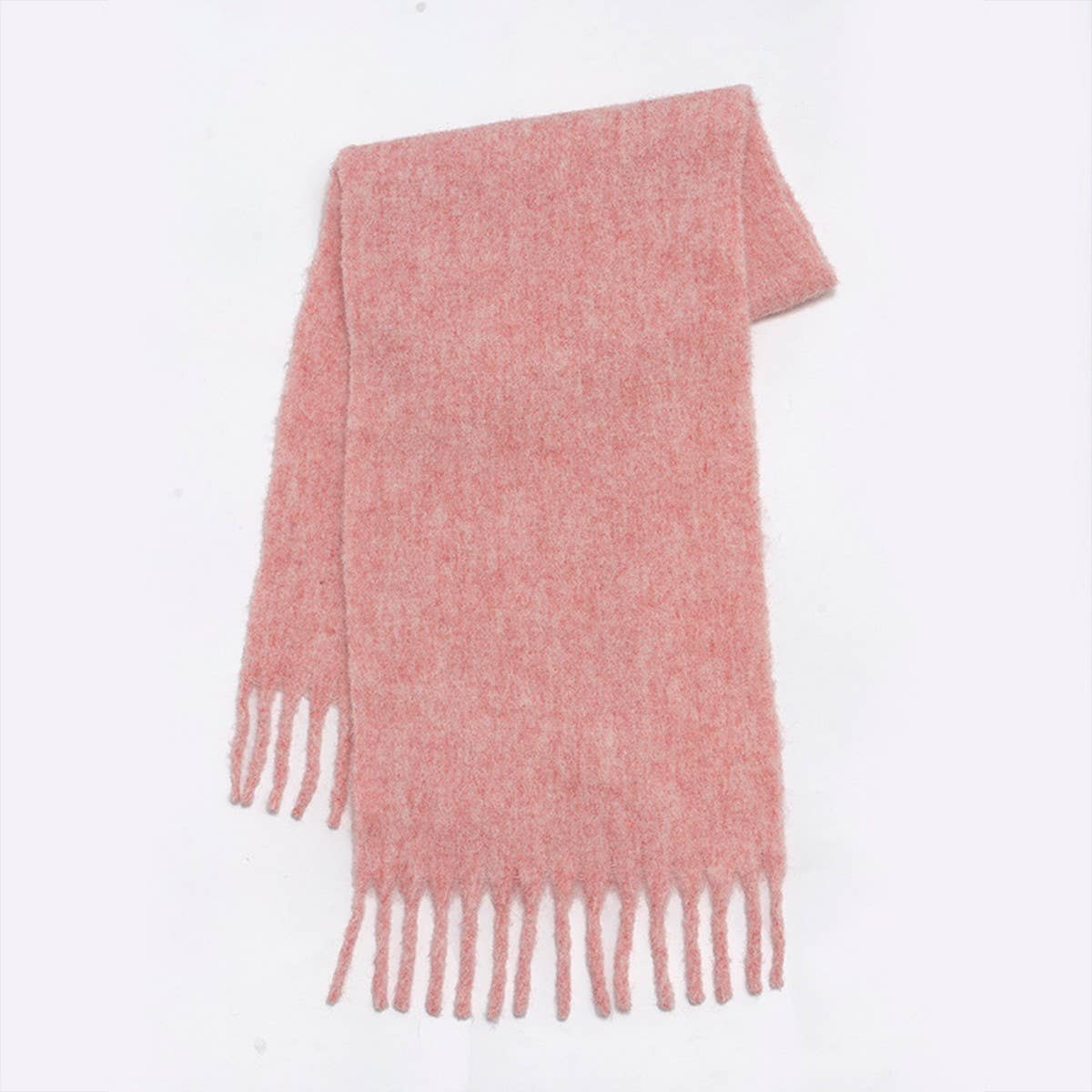 Gradient Loop Yarn Tassel Scarf for Winter
