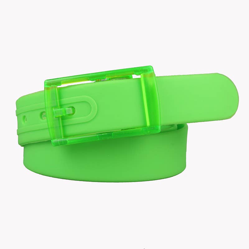 Plastic buckle candy color no metal belt