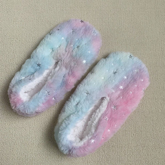 WARM TIE-DYE STAR INDOOR SOFT BOTTOM SOCK SLIPPERS
