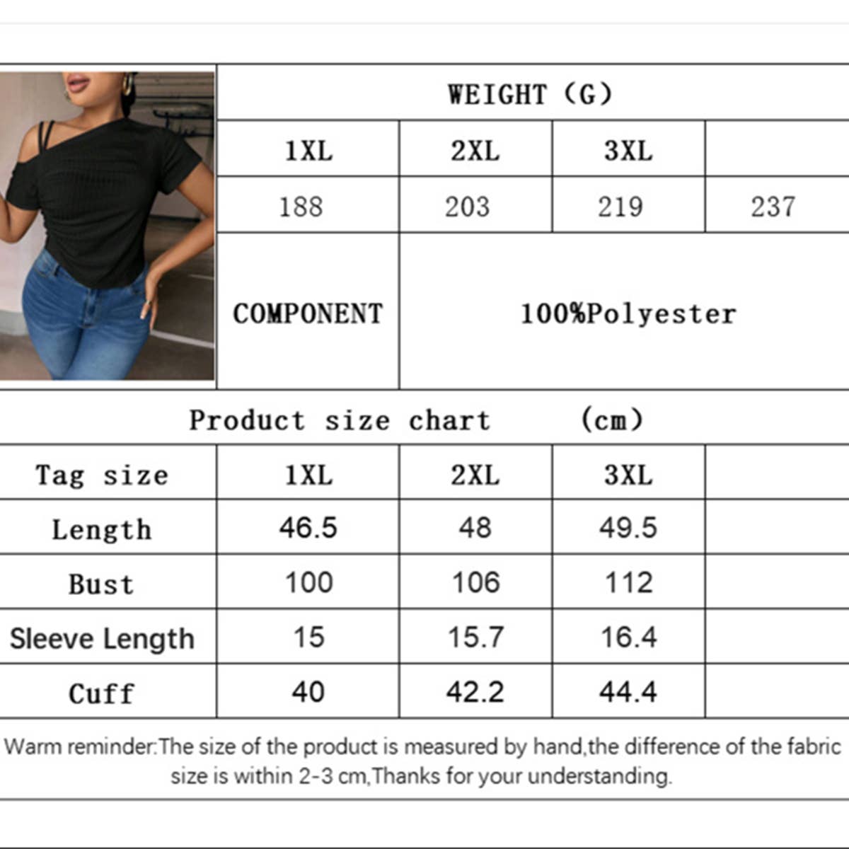 Asymmetrical One Shoulder Slim Fit Summer Top_CWTHT0272