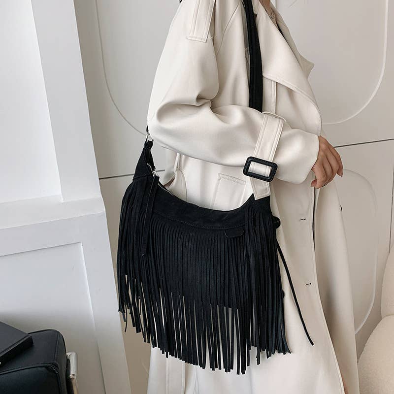 Tassel personalized large-capacity crossbody bag