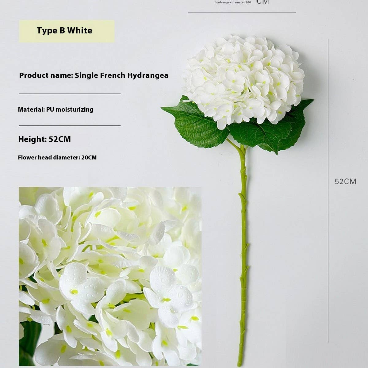 3D Touch Artificial Hydrangea Hotel Wedding Decor_CWMM6463