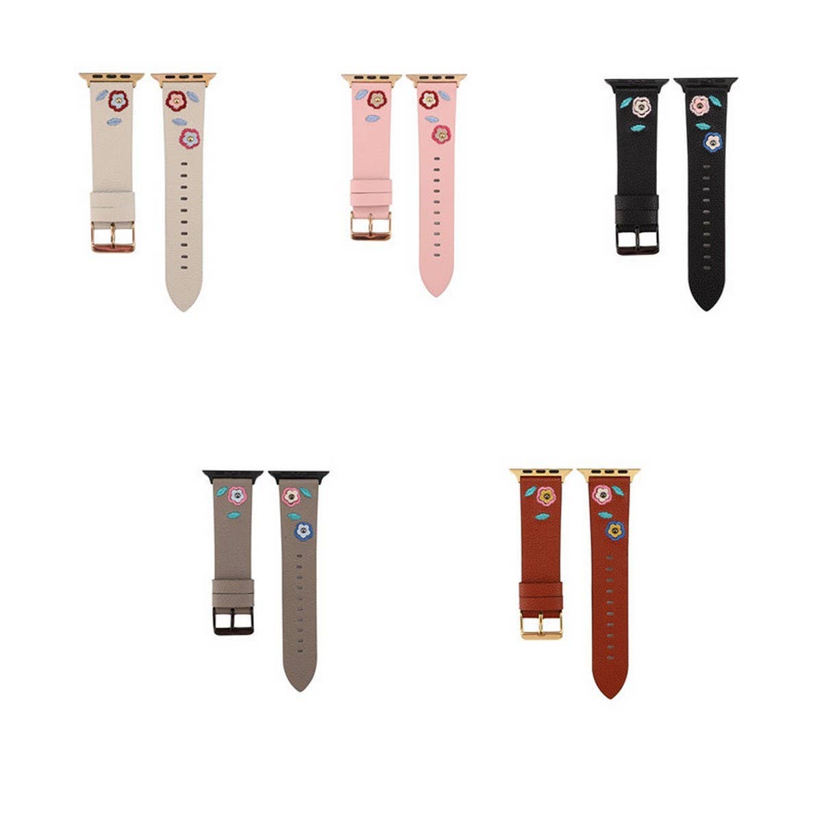 APPLE WATCH9-1 EMBROIDERED LEATHER STRAP_CWASC1540