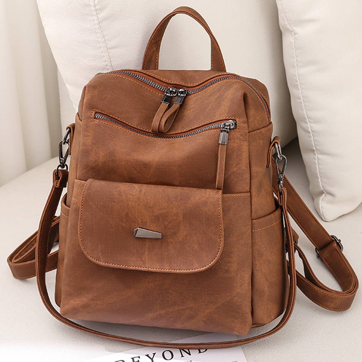 WOMEN BACKPACK FASHION LEATHER TRAVEL SHOULDER BAGS_CWAB0730