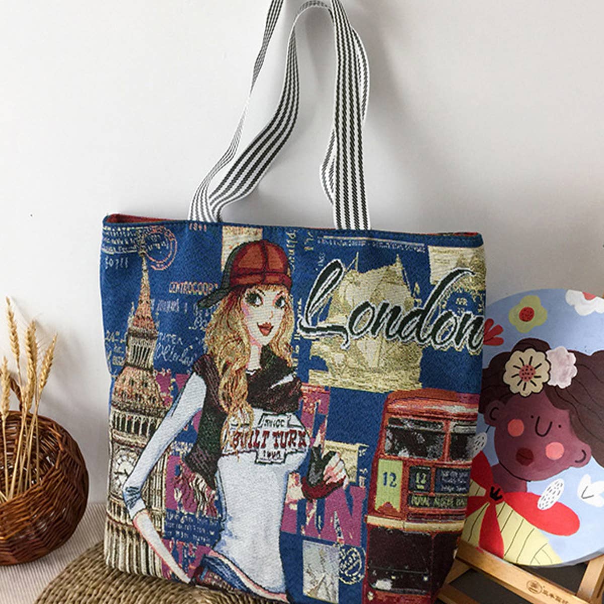 LARGE CAPACITY MINIMALIST CANVAS TOTE BAG_CWAB1681