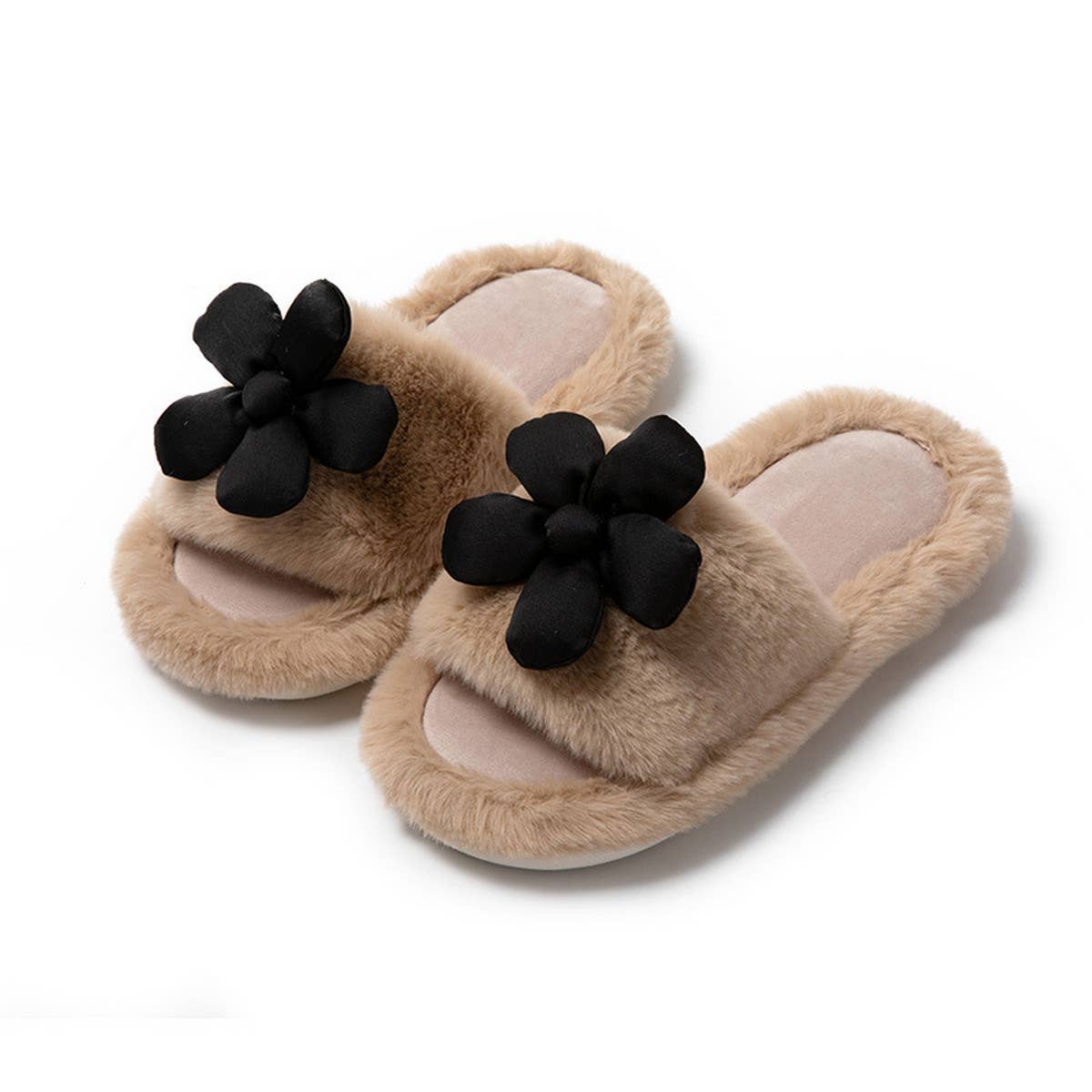 HOME FLOWER OPEN COTTON SLIPPERS