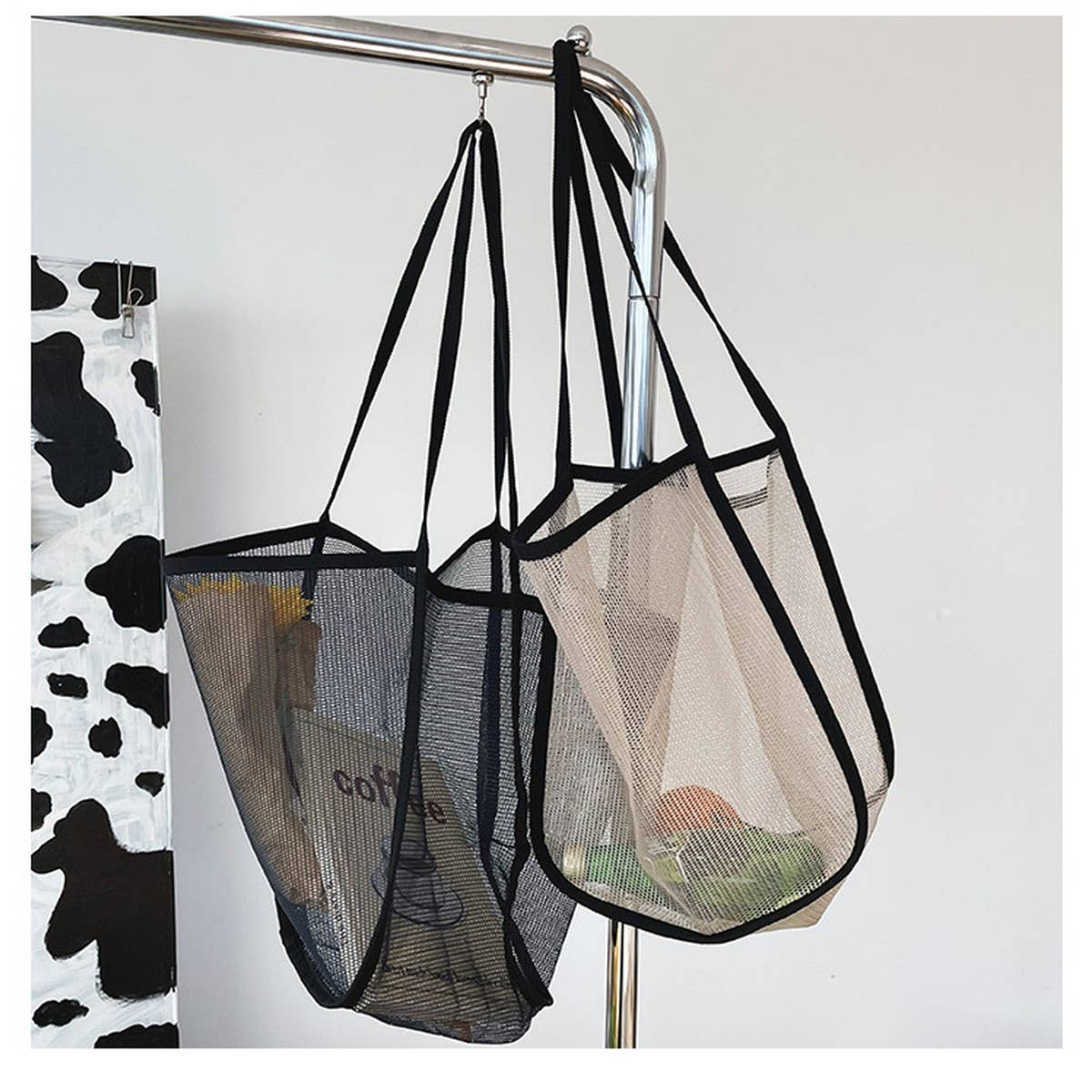 MESH BEACH BAG SHOULDER TOTE HANDBAG_CWAB1700