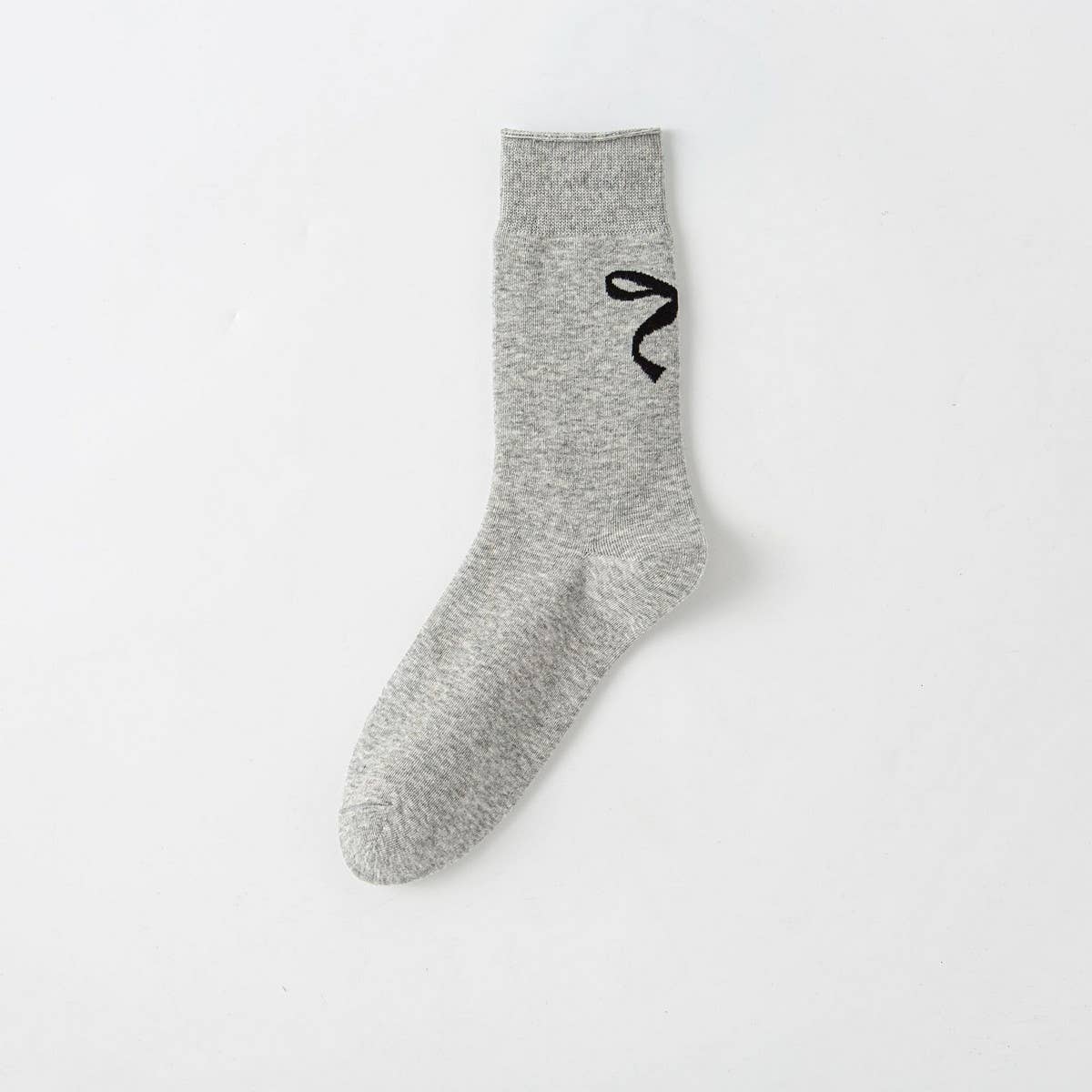 Cotton Bow Print Crew Socks