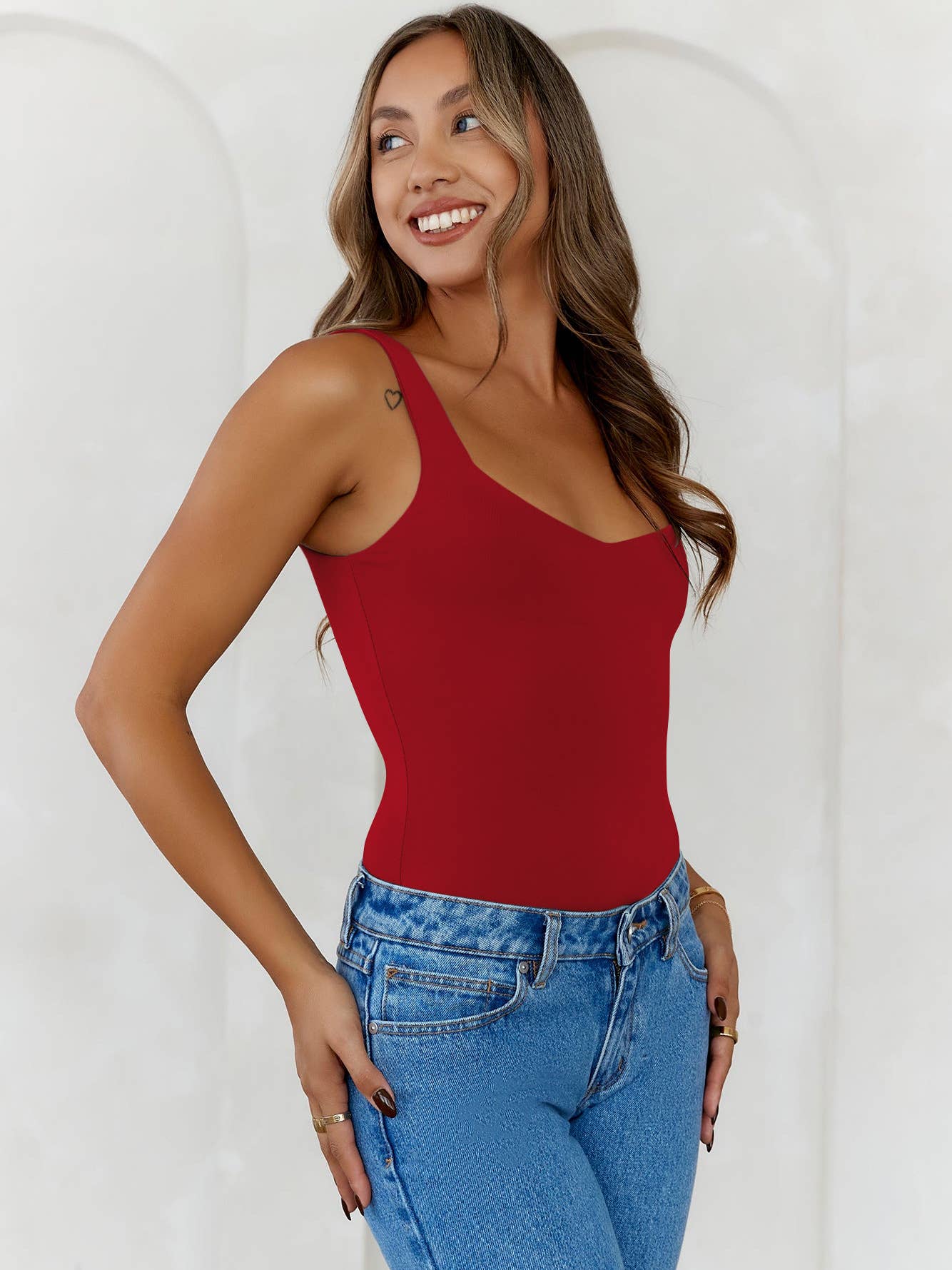 Y2K style sexy solid color slim-fit tank top