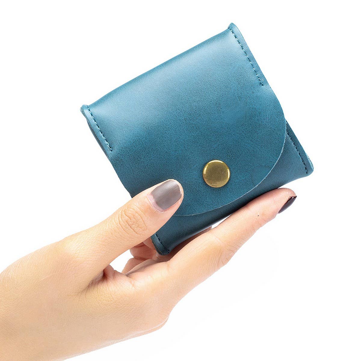 COWHIDE MINI STORAGE BAG GENUINE LEATHER WALLET_CWAB3892