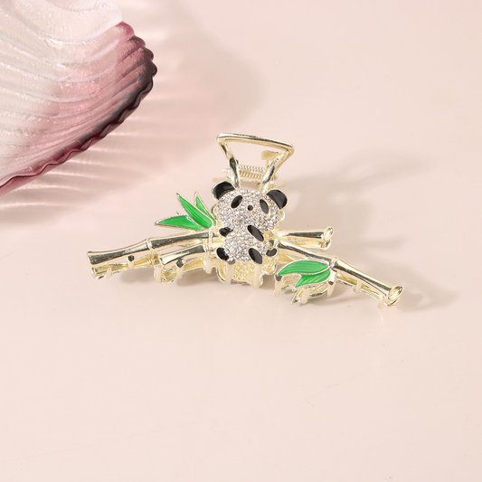 Metal Bamboo Butterfly Hair Claw - Chic Bun Clip_CWAHA0500