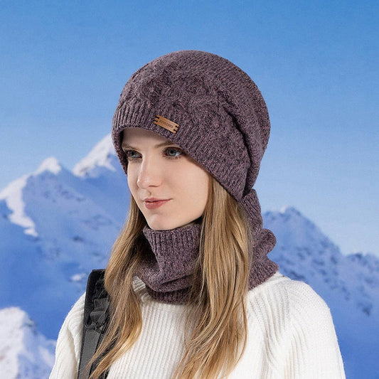 WINTER OUTDOOR CYCLING HAT AND SCARF TWO-PIECE SET