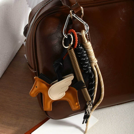 Colorful Pegasus Keychain ? Leather & Tassel