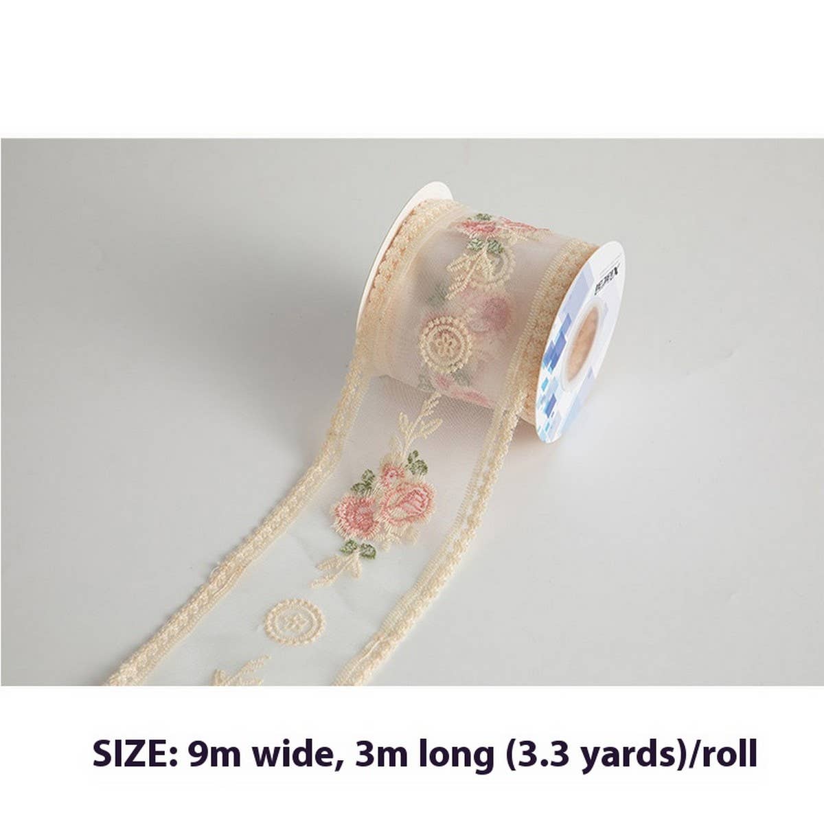 ROSE FLOWER EMBROIDERY LACE DIY RIBBON
