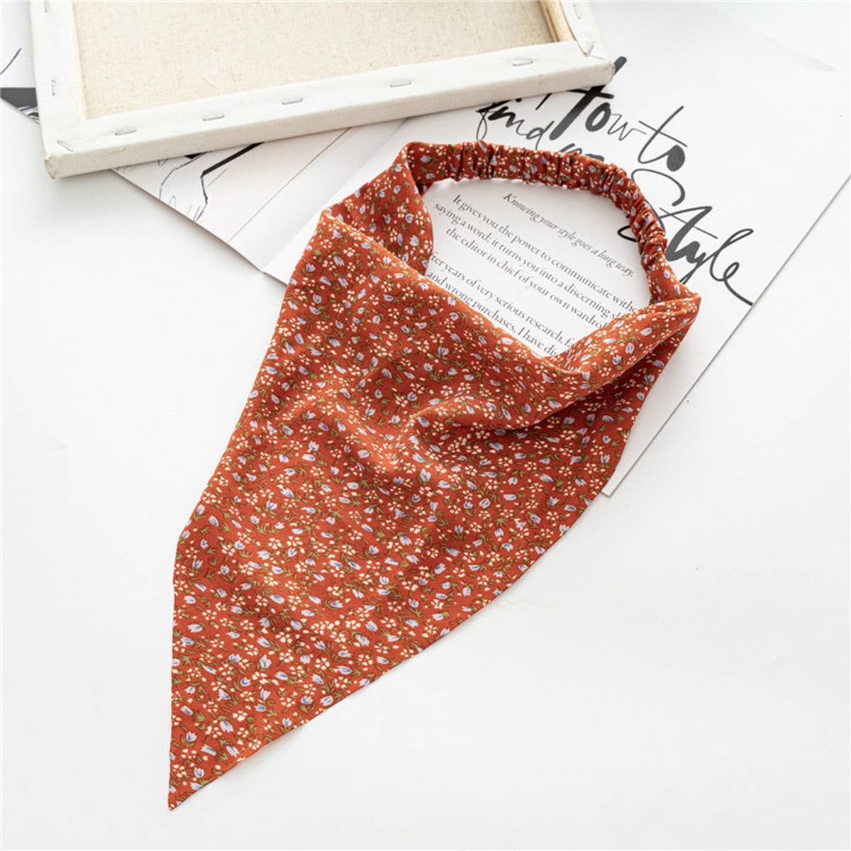 TRIANGLE SCARF ELASTIC HEADBAND HAIR ACCESSORIES