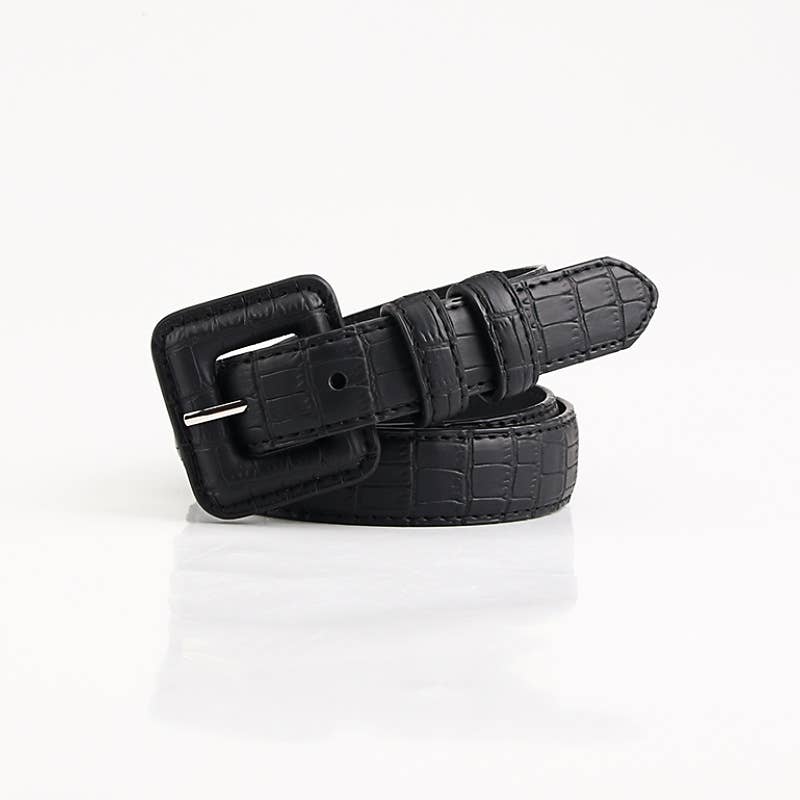 Fashionable stone-patterned bag buckle women belt