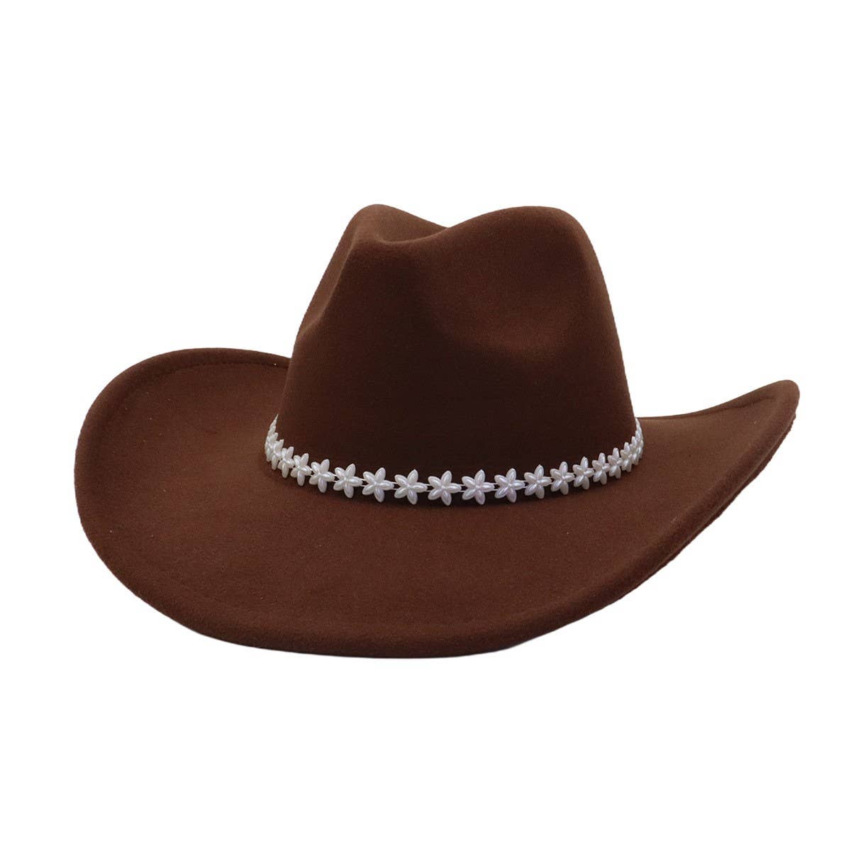 Western Ethnic  Felt Cowboy Fedora Hat_CWAH04433