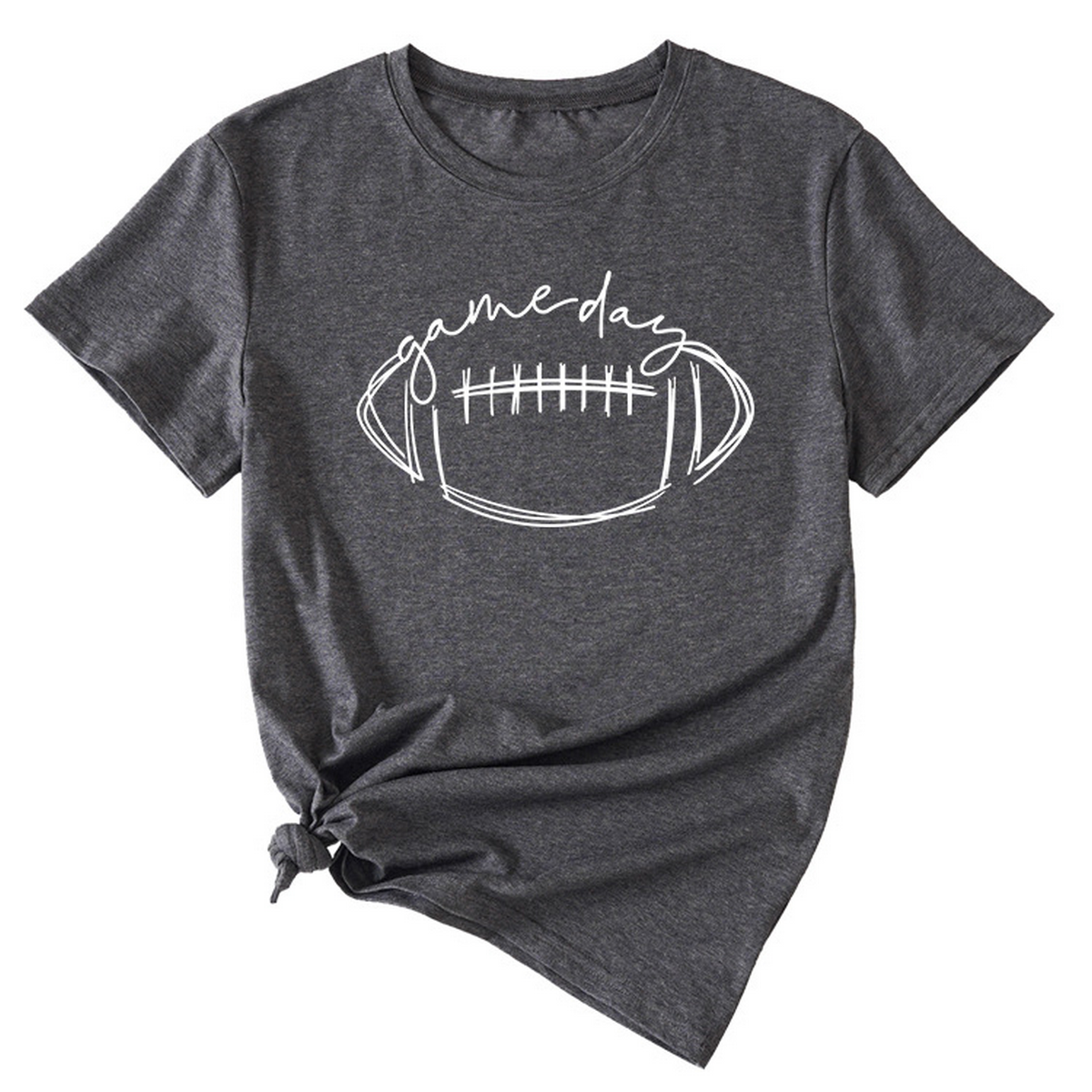 Women??¢s Casual Tee with Fun Football Print_CWDSD8368