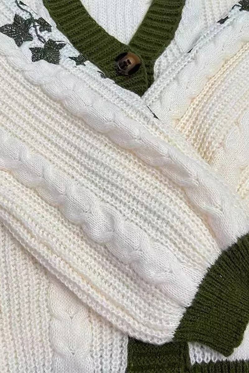 CWOCAL1792_EMBROIDERED LANTERN SLEEVE CARDIGAN COATS