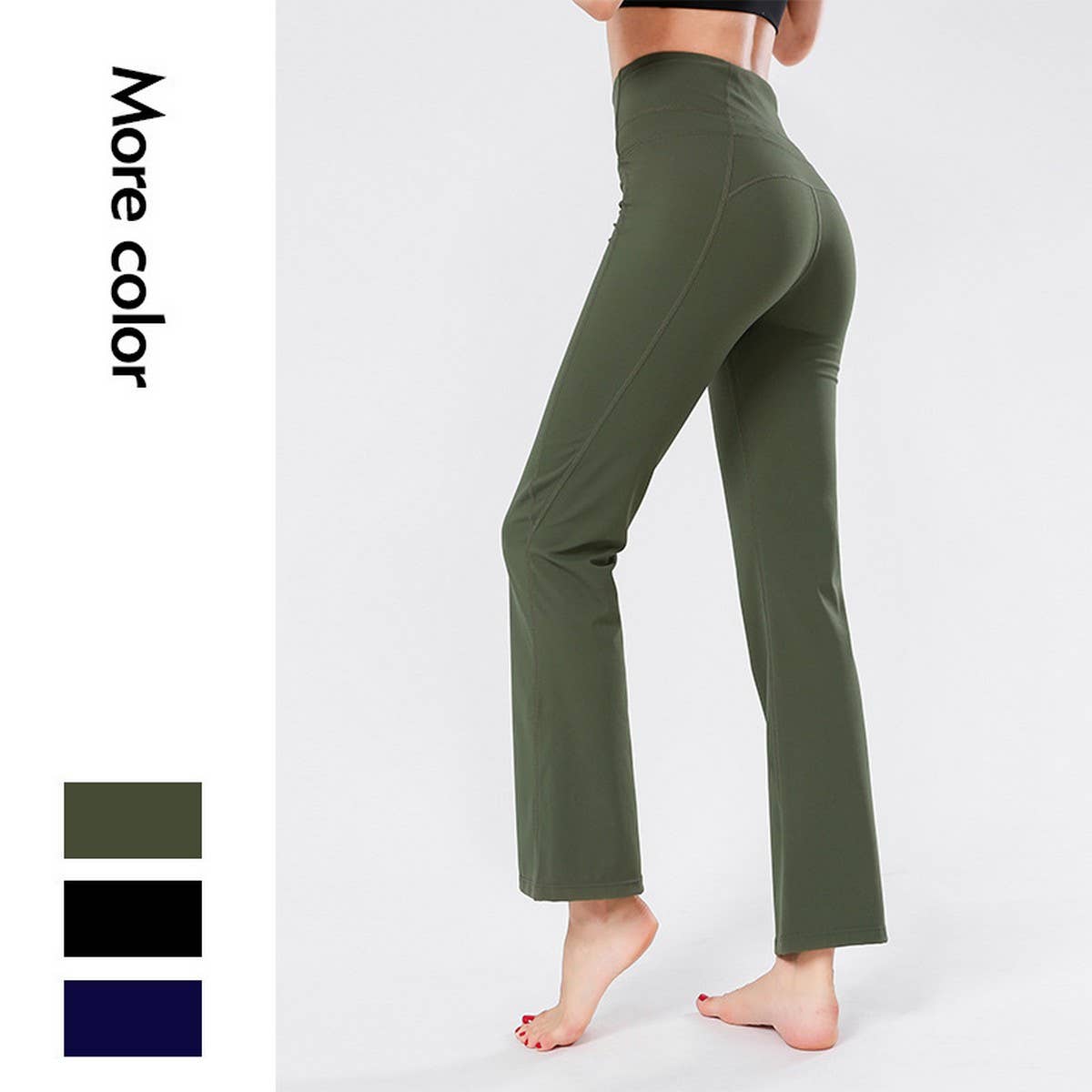 SOLID COLOR WIDE LEG DAILY YOGA PANTS SPORTSWEAR_CWBLP0585