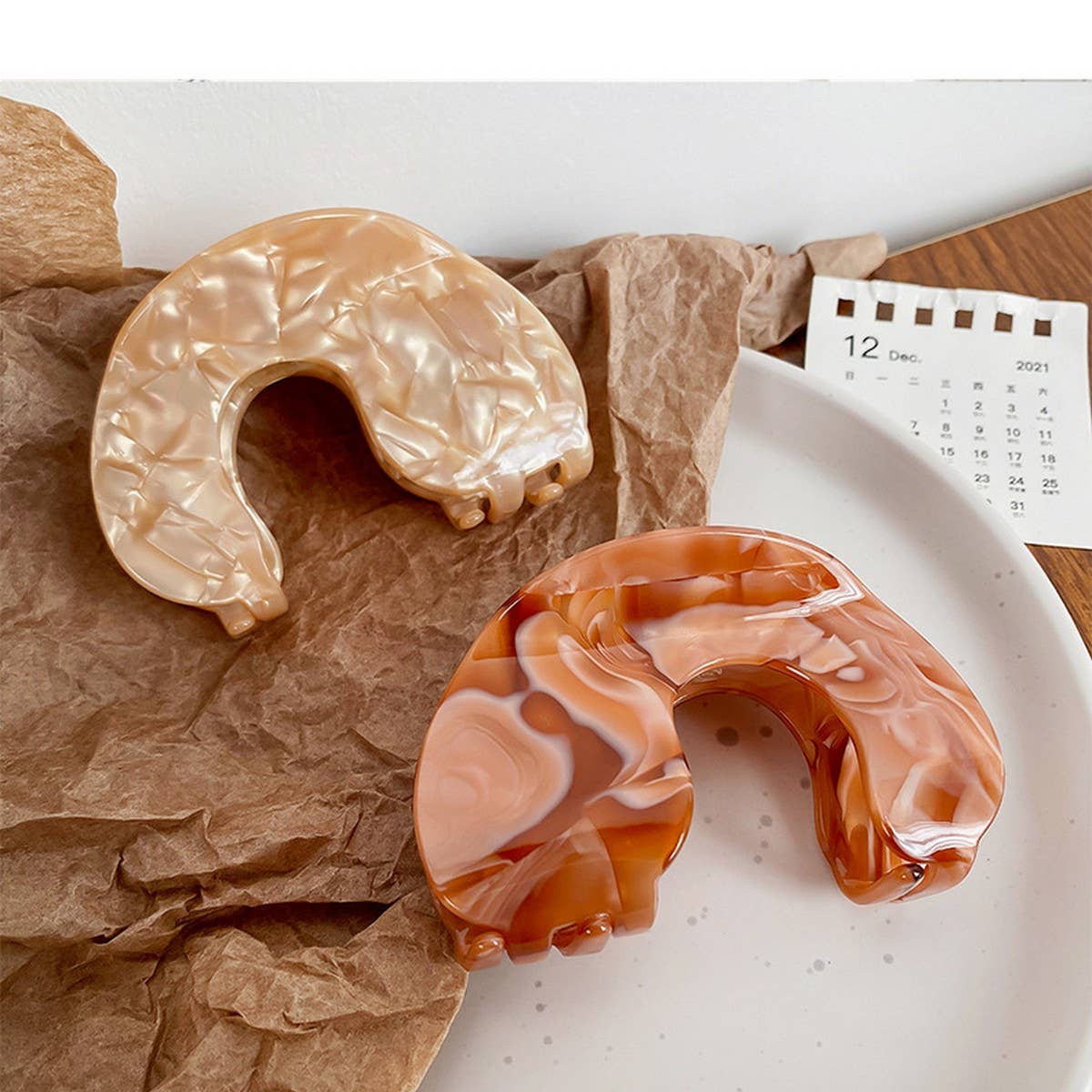 Elegant Acetate Hair Claw, Back Bun Shark Clip_CWAHA1594