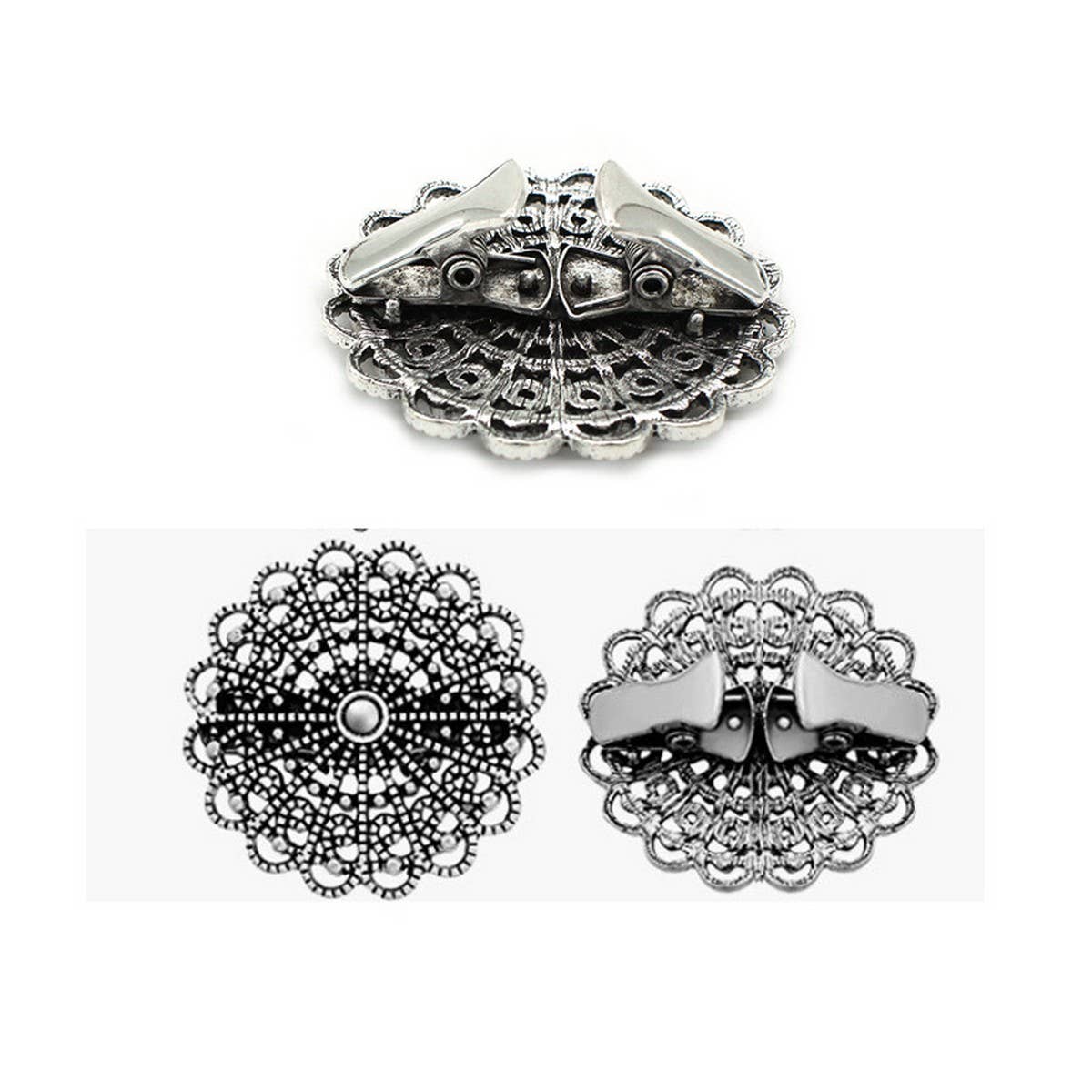 NEW COLLAR CLIP RETRO FLOWER CARDIGAN SHAWL CLIP