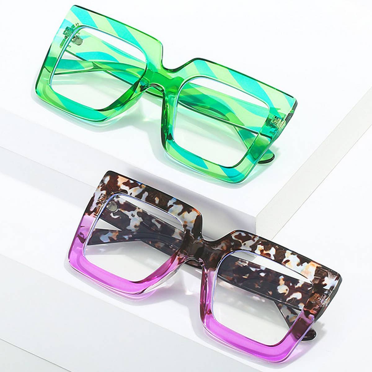TORTOISESHELL SQUARE FRAME FASHION GLASSES