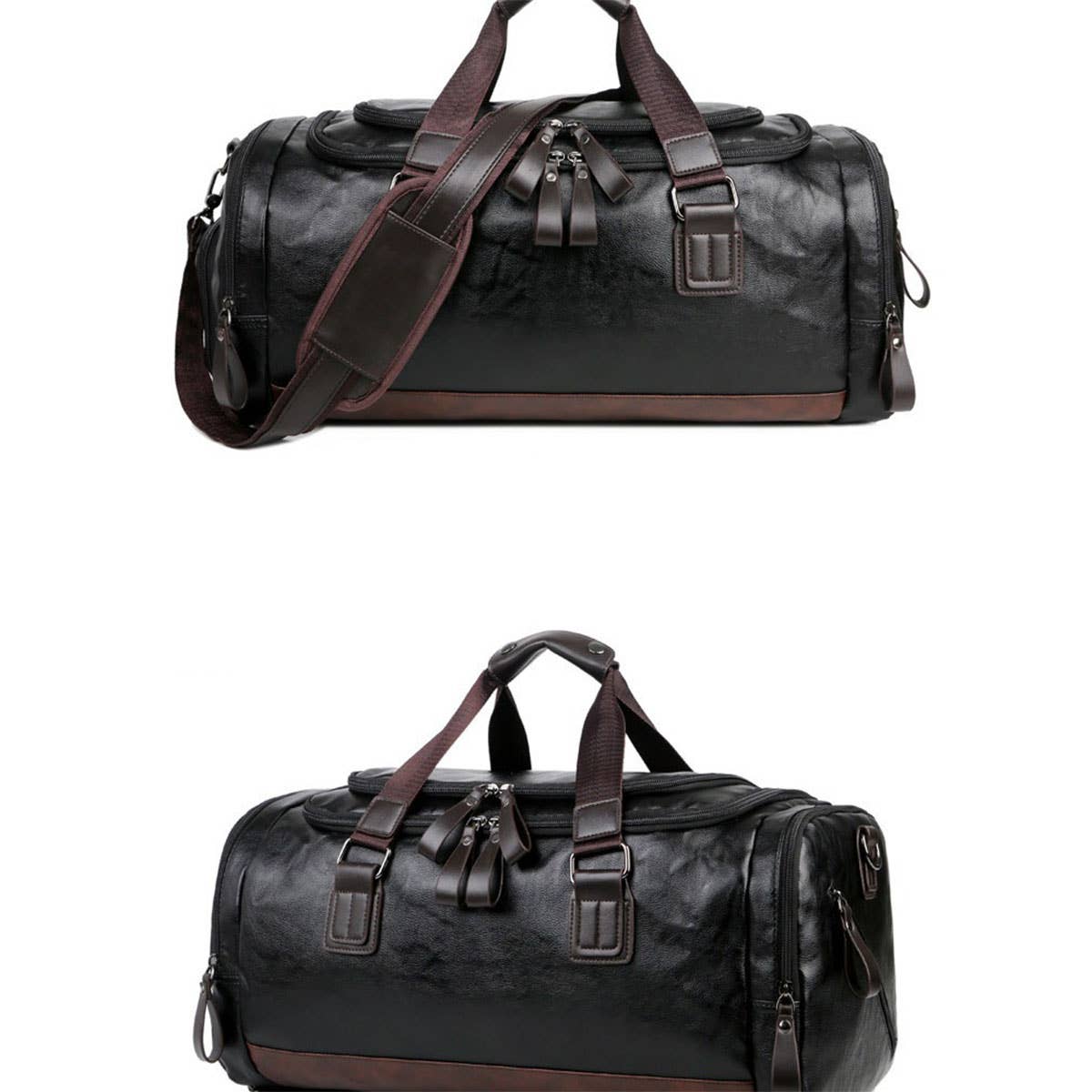 Small PU Travel Bag, Waterproof & Colorblock_CWAB5172