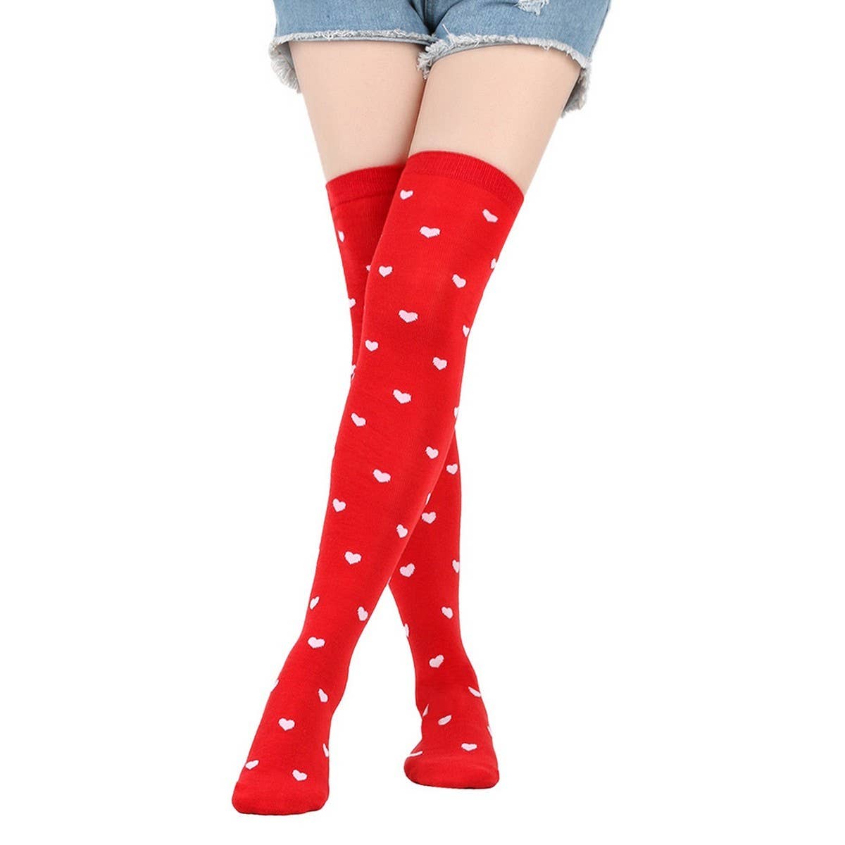 CWMM10068_VALENTINE DAY KNEE-HIGH SOCKS FOR DATE &AMP PARTY