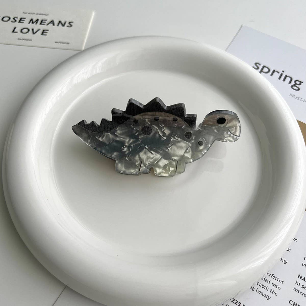 New Colorful Gradient Dinosaur Hair Claw Clip